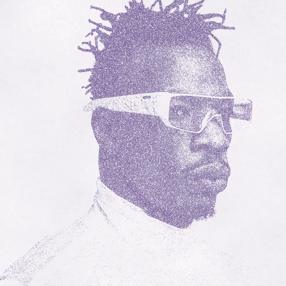 Stipple Effect on a photo of a man in white sunglasses