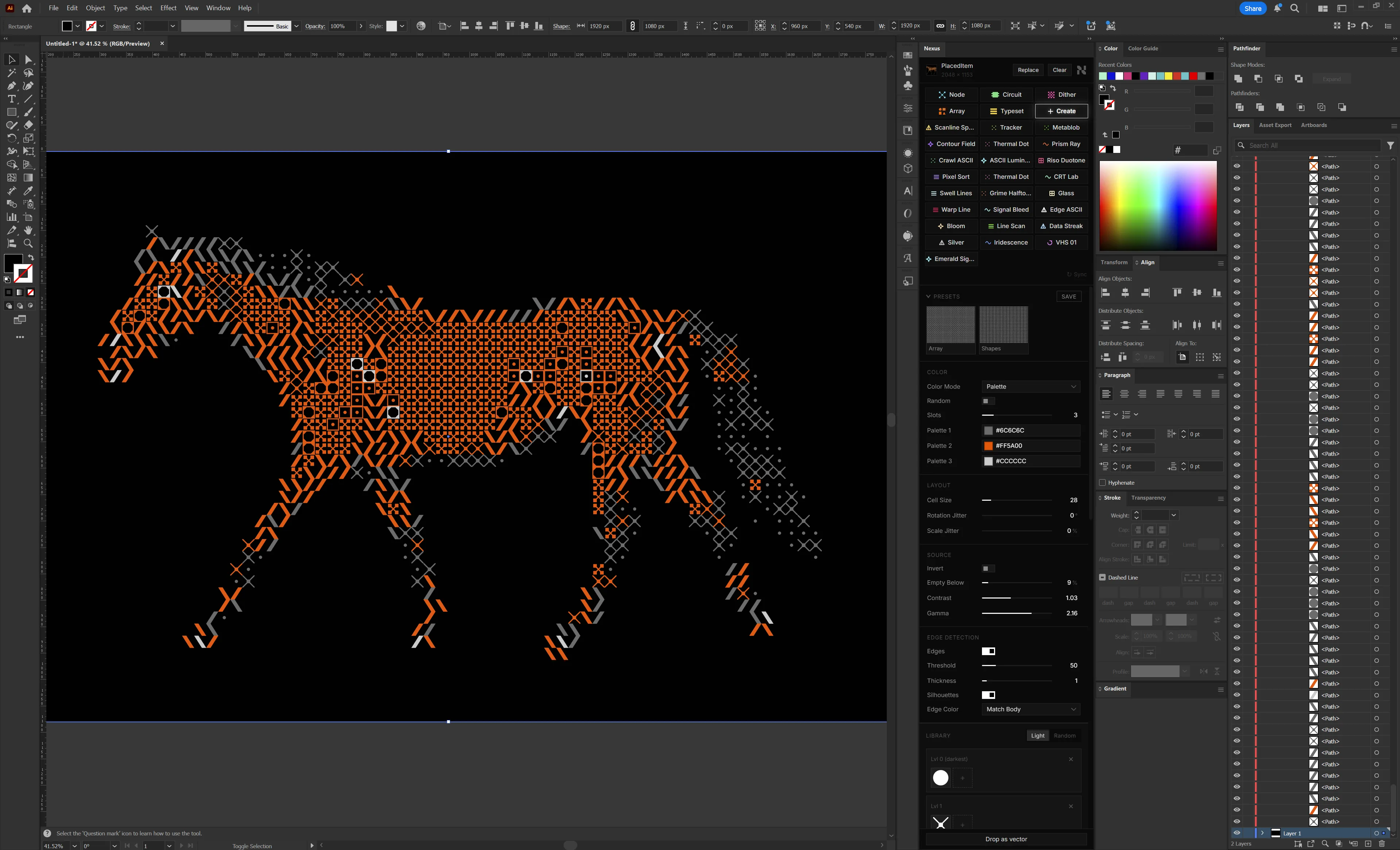 Nexus running in Illustrator